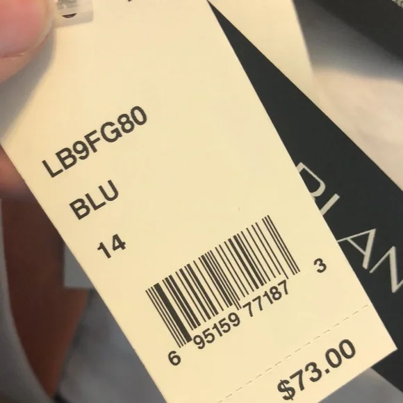 La Blanca Realist Bikini Top Cross Back Blue NWT - Picture 7 of 11